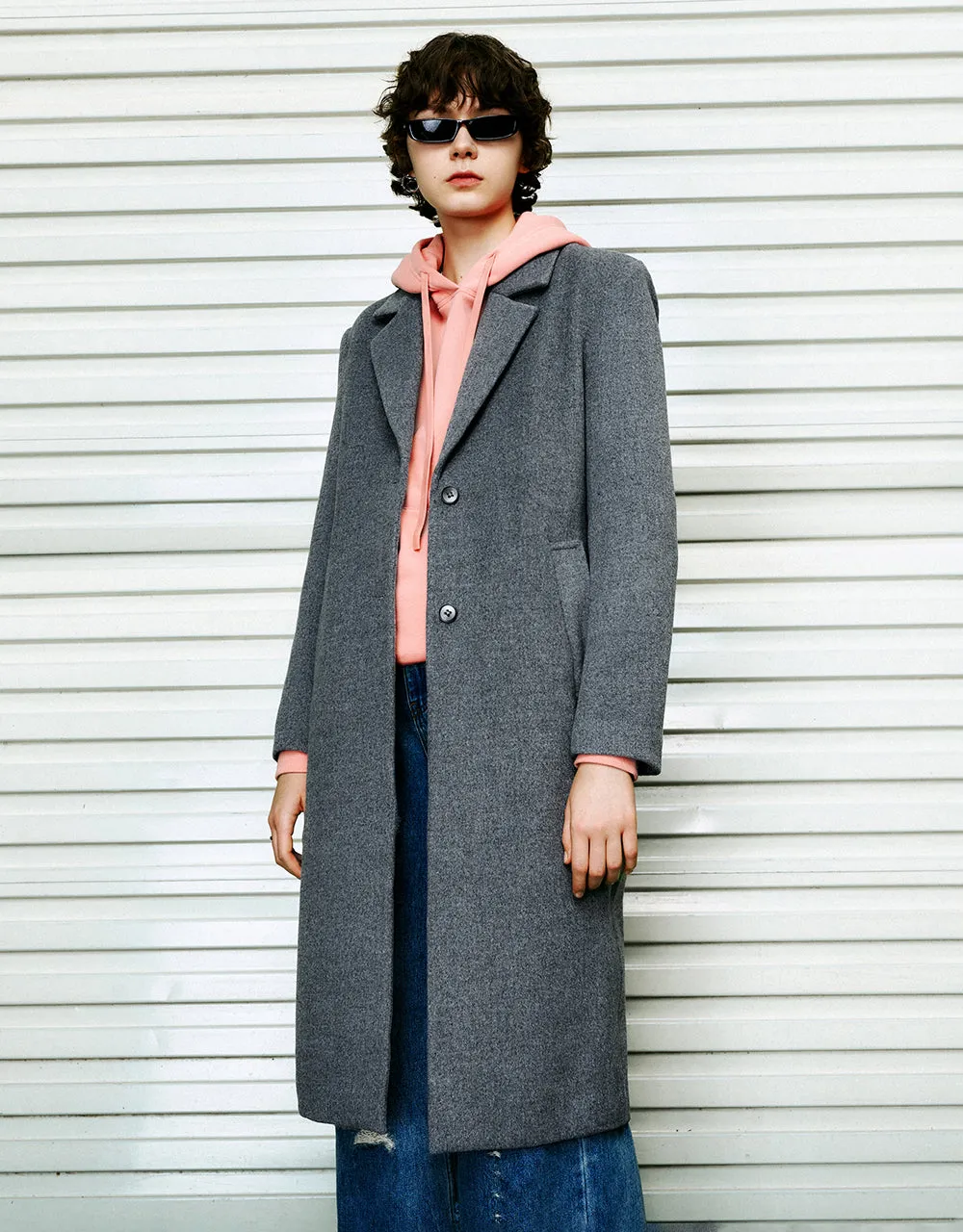 Longline Notch Lapel Blazer Coat sold by Urban Revivo