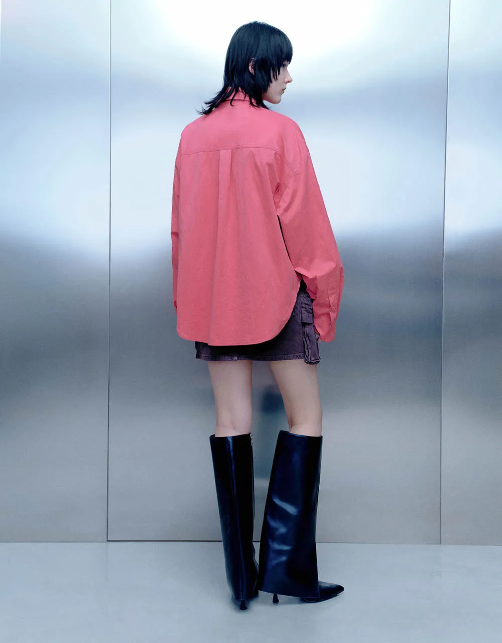 Button Up Loose Shirt With Flap Pockets sold by Urban Revivo product image thumbnail 5