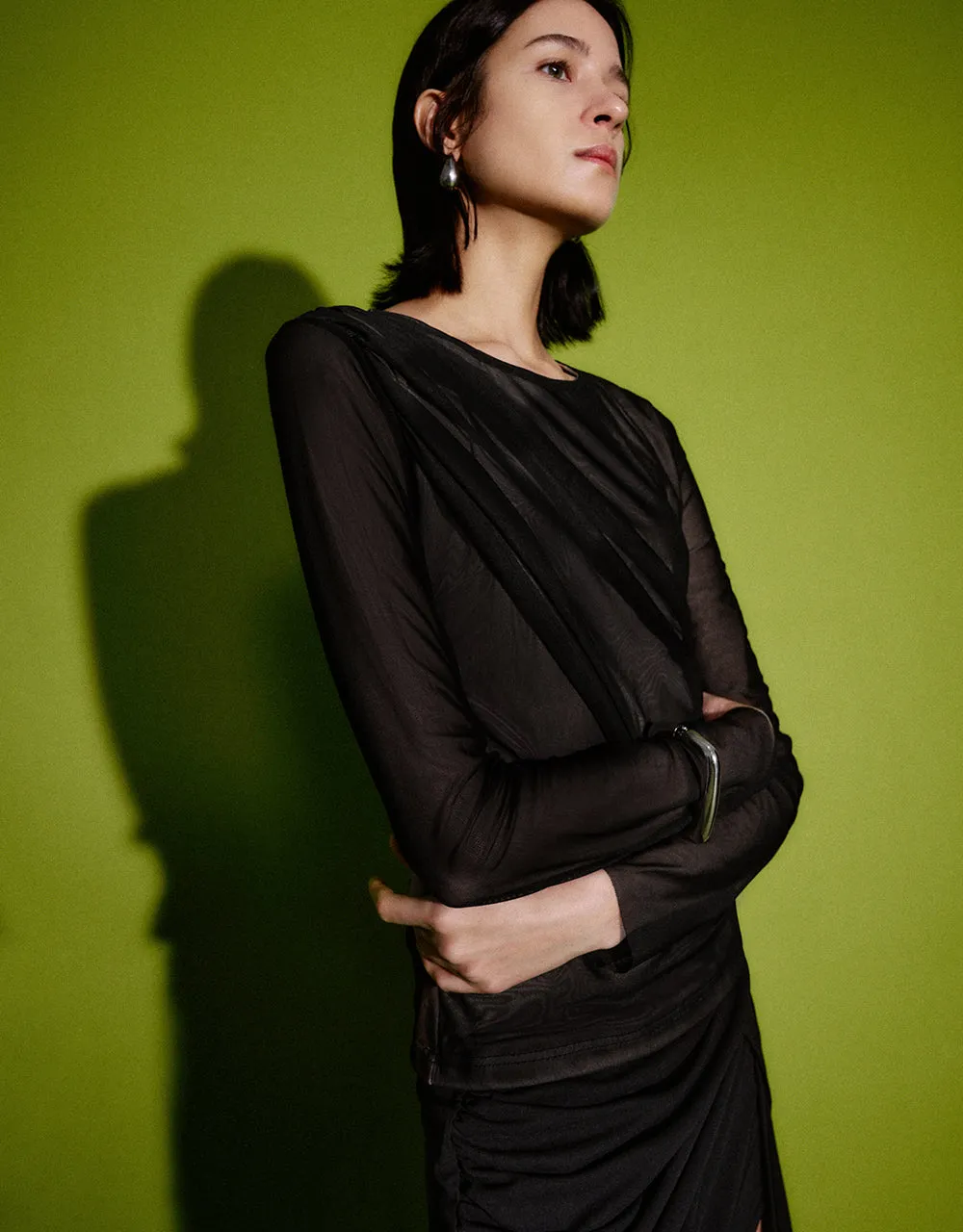 Crew Neck Skinny T-Shirt sold by Urban Revivo product image thumbnail 3