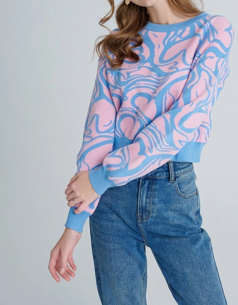 Heart Pattern Jacquard Sweater sold by Urban Revivo product image thumbnail 2