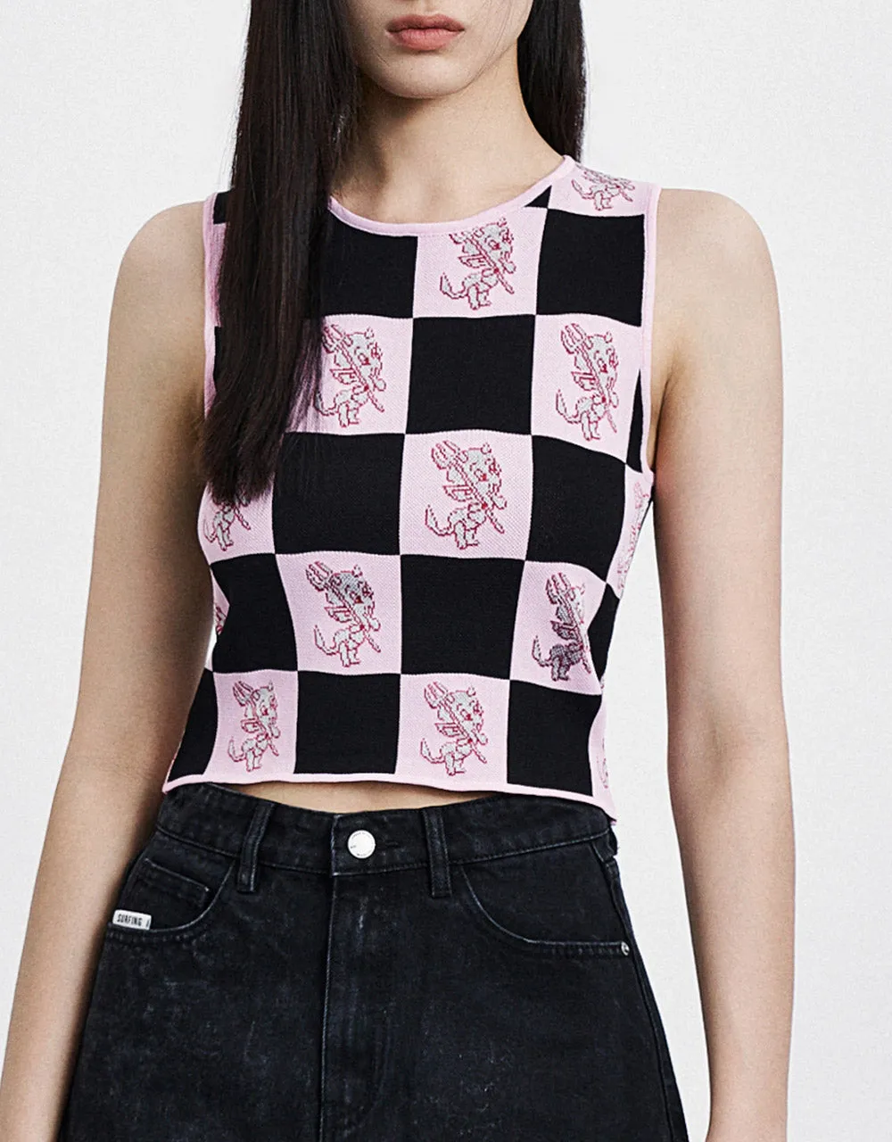 Hot Stuff Checkered Knitted Vest sold by Urban Revivo product image thumbnail 3