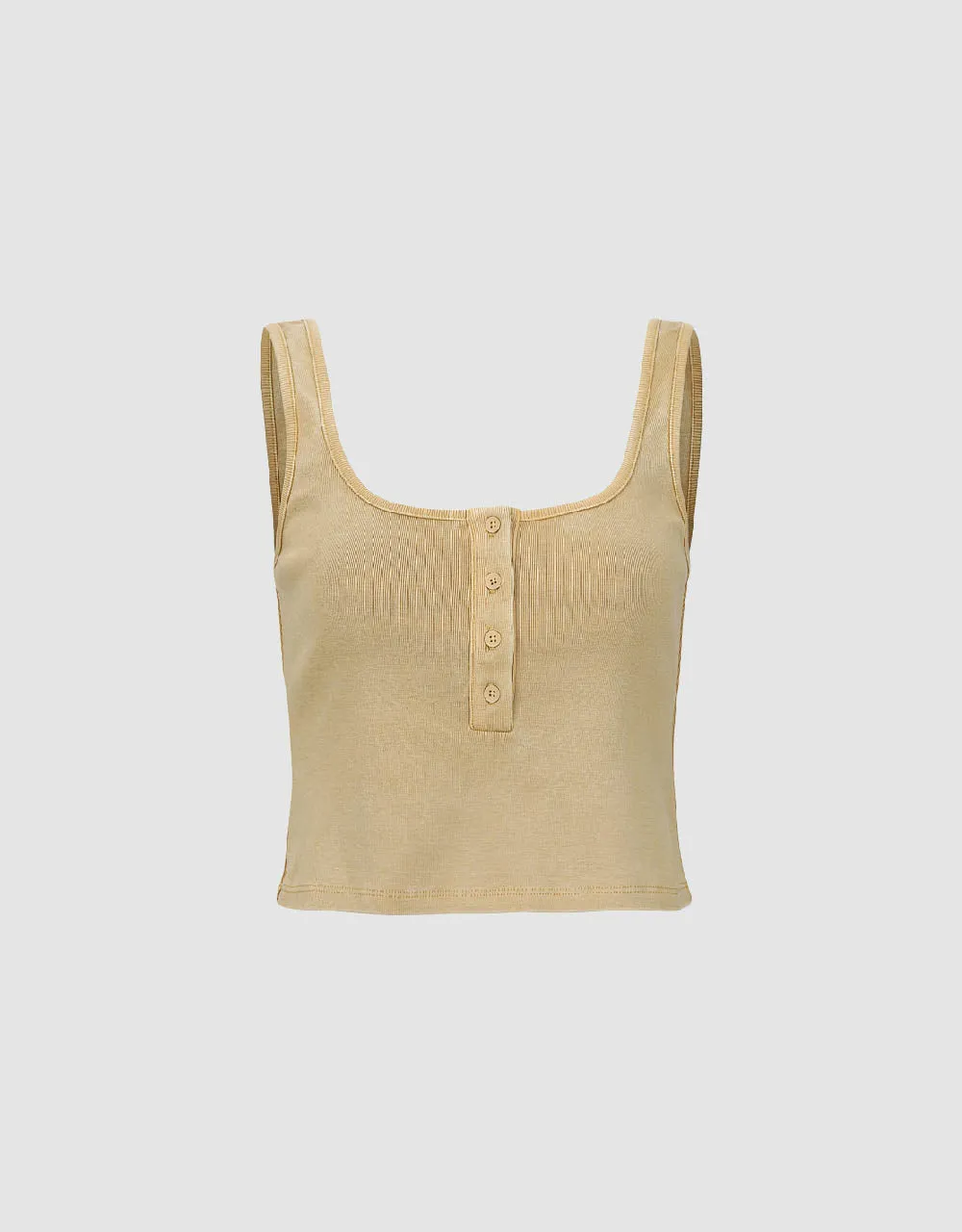U Neck Knitted Tank Top sold by Urban Revivo