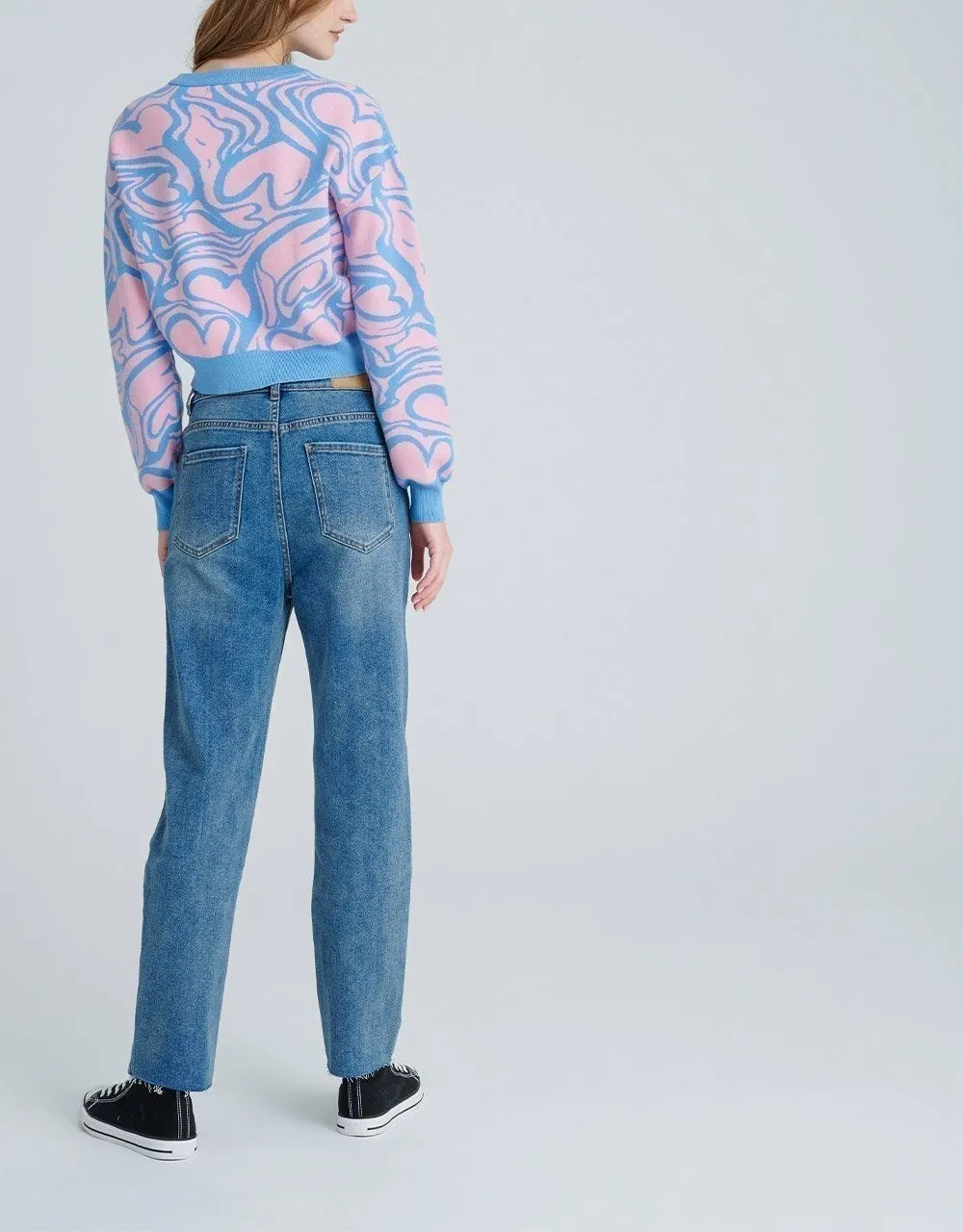 Heart Pattern Jacquard Sweater sold by Urban Revivo product image thumbnail 5