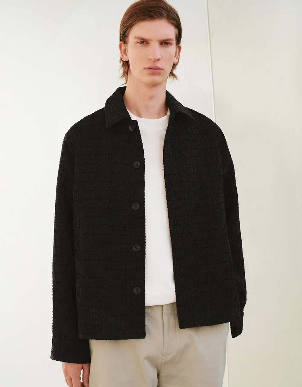 Loose Straight Woolen Jacket sold by Urban Revivo