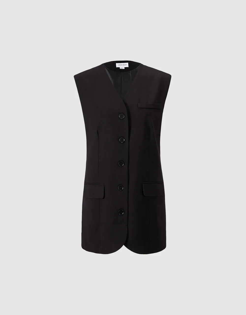 Plain Button Up Vest sold by Urban Revivo product image thumbnail 2