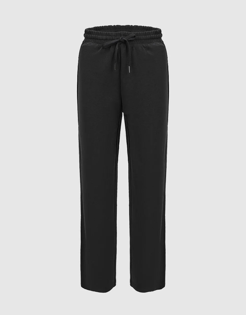 Drawstring Waist Knitted Straight Pants sold by Urban Revivo