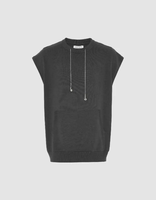 Crew Neck Knitted Tank Top sold by Urban Revivo