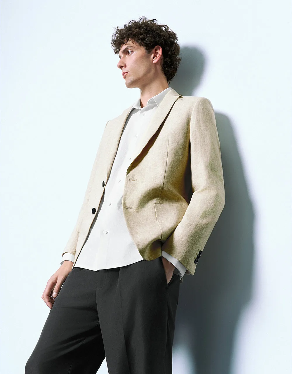 Notch Lapel Straight Blazer sold by Urban Revivo product image thumbnail 3
