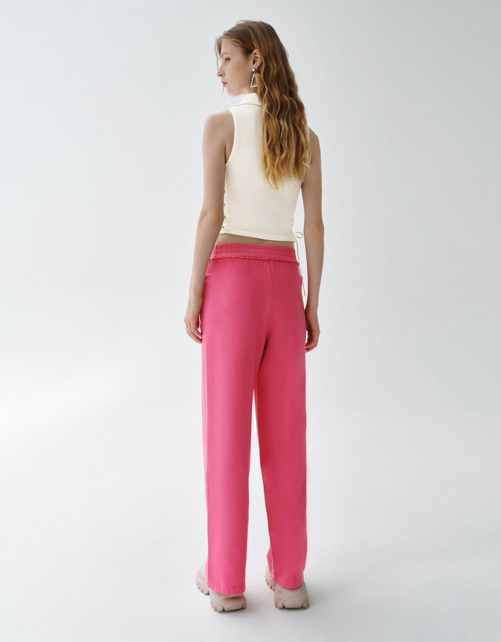 Lace Up Side Tank Top sold by Urban Revivo product image thumbnail 4