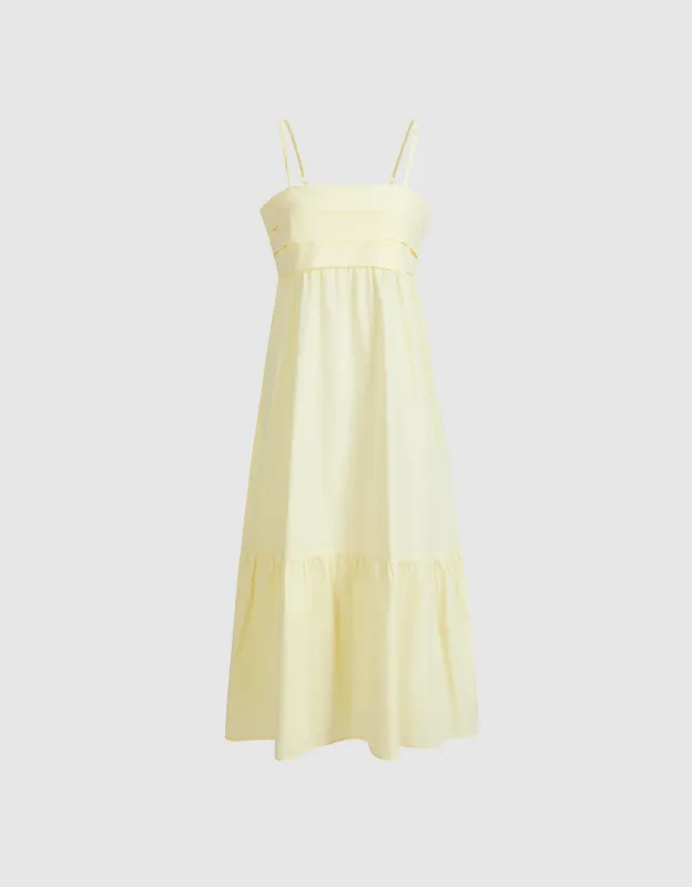 Cami Ruffle Hem Midi Dress sold by Urban Revivo