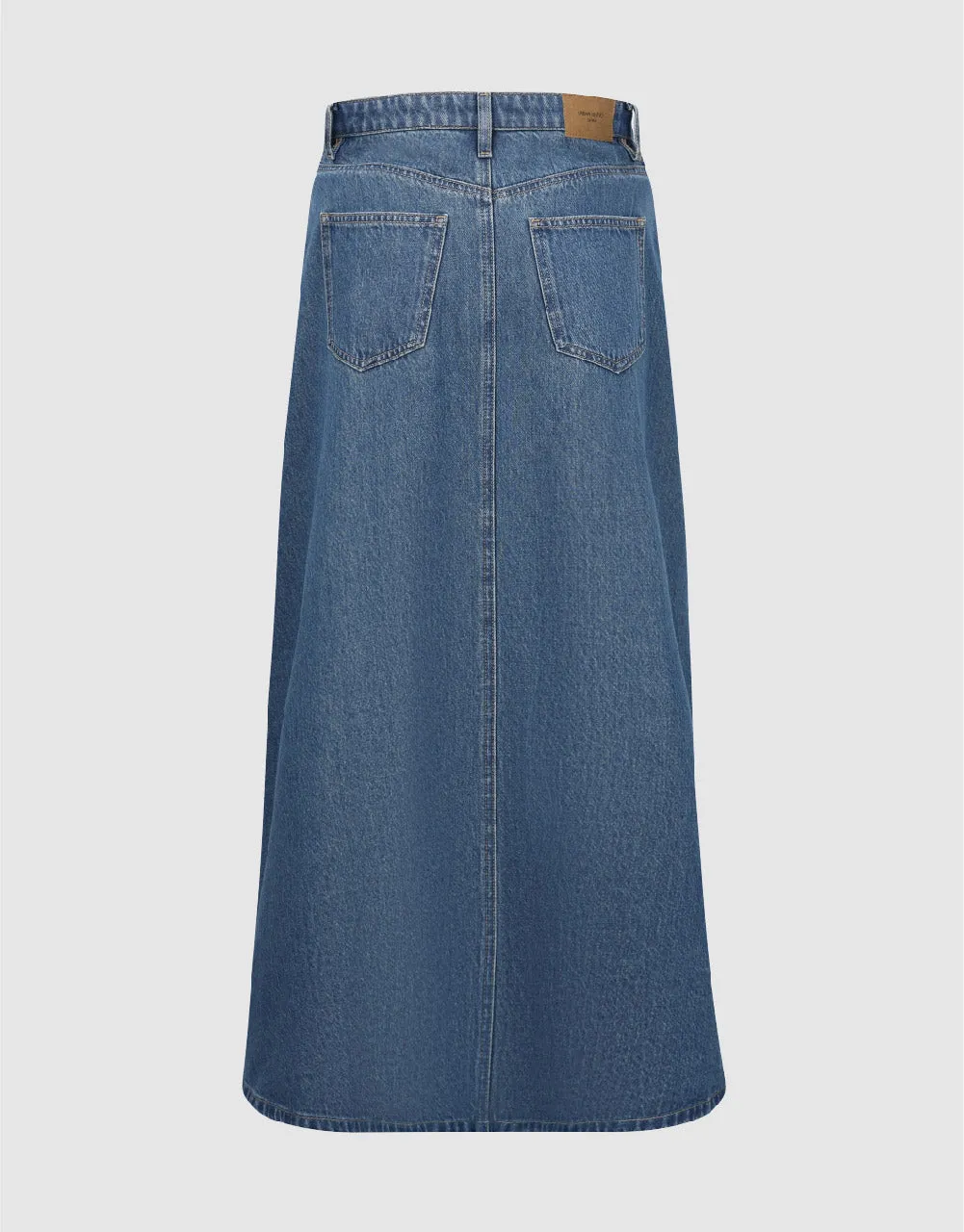Midi A-Line Denim Skirt sold by Urban Revivo product image thumbnail 2