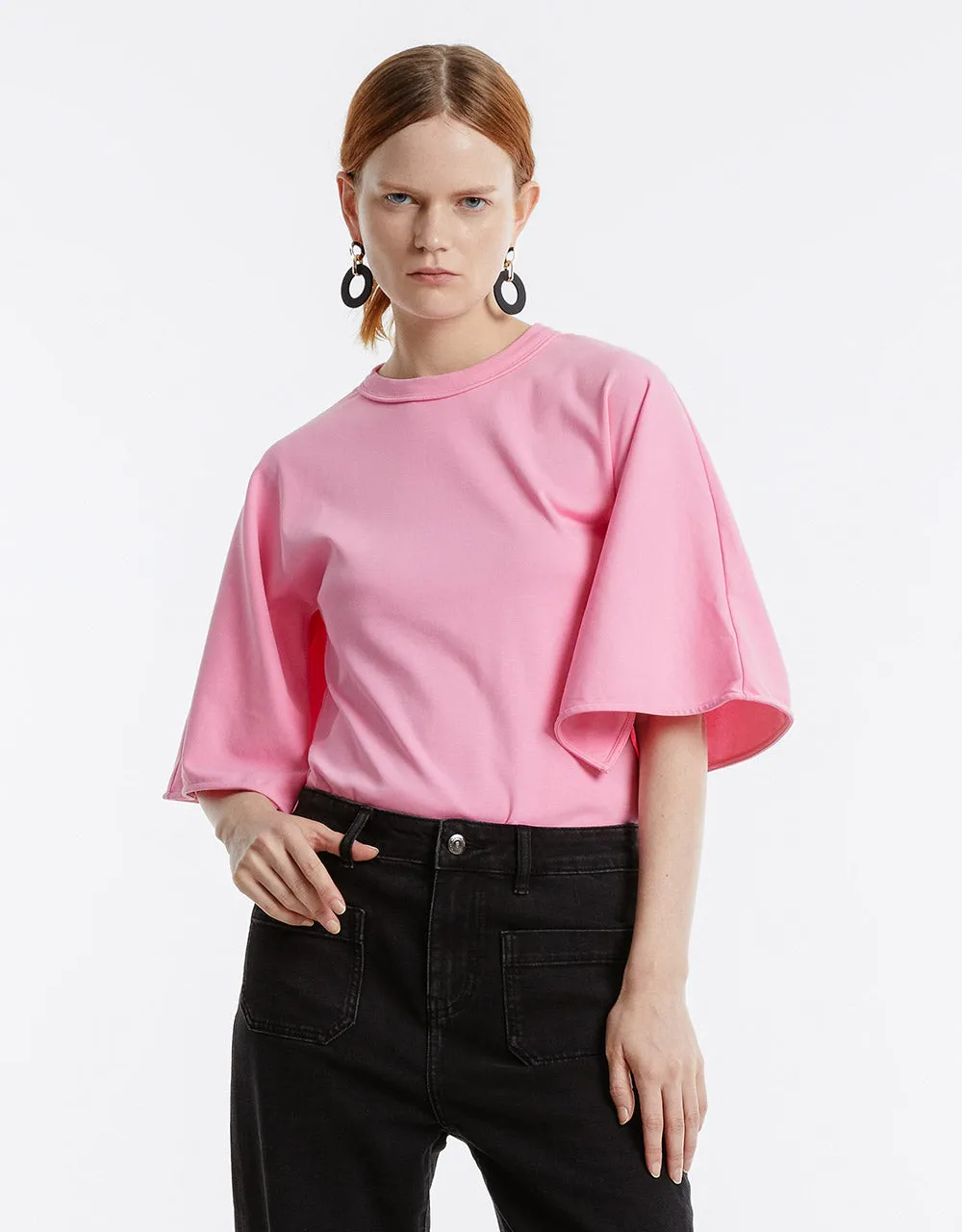 Batwing Sleeve T-Shirt sold by Urban Revivo