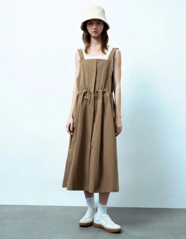 Sleeveless Square-cut Collar Straight Dress sold by Urban Revivo