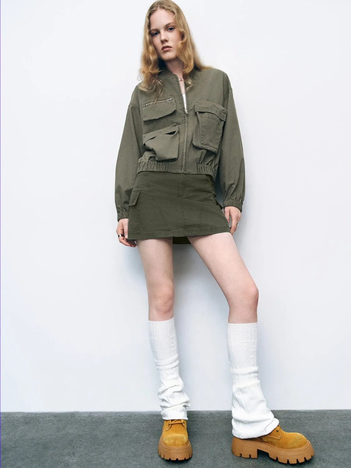 Zipper Front Oversized Jacket sold by Urban Revivo product image thumbnail 5