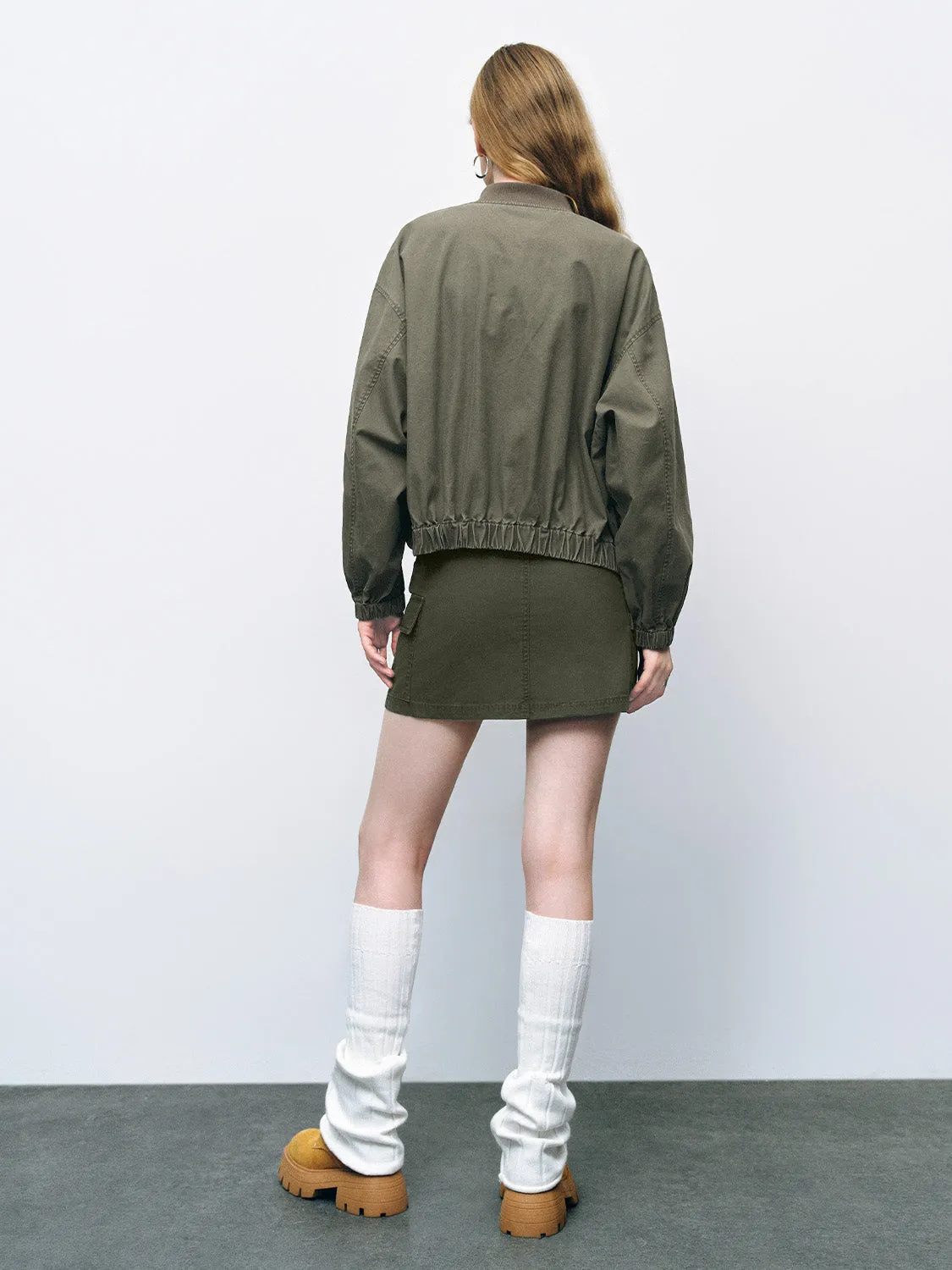 Zipper Front Oversized Jacket sold by Urban Revivo product image thumbnail 4