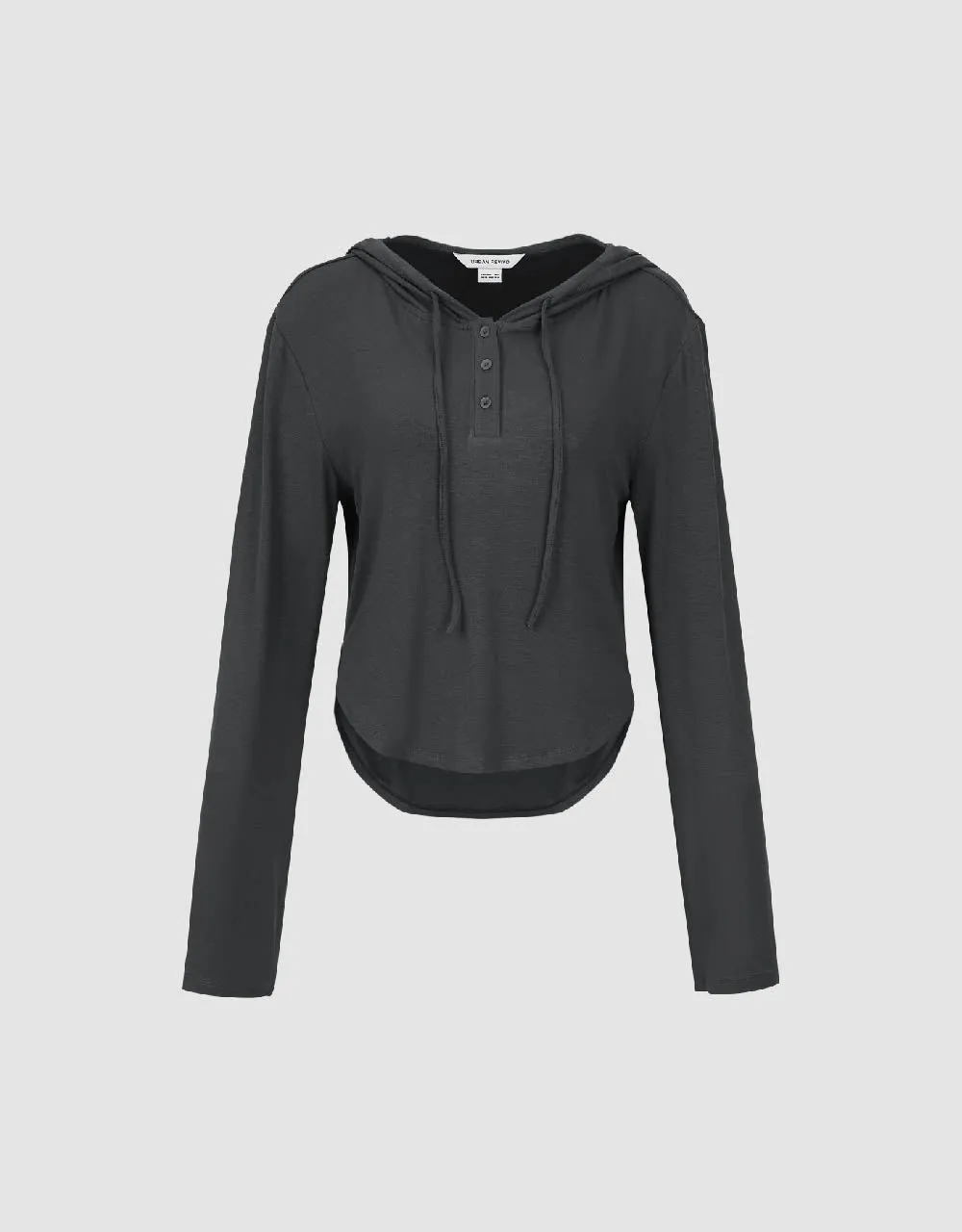 Hooded Straight Knitted T-Shirt sold by Urban Revivo