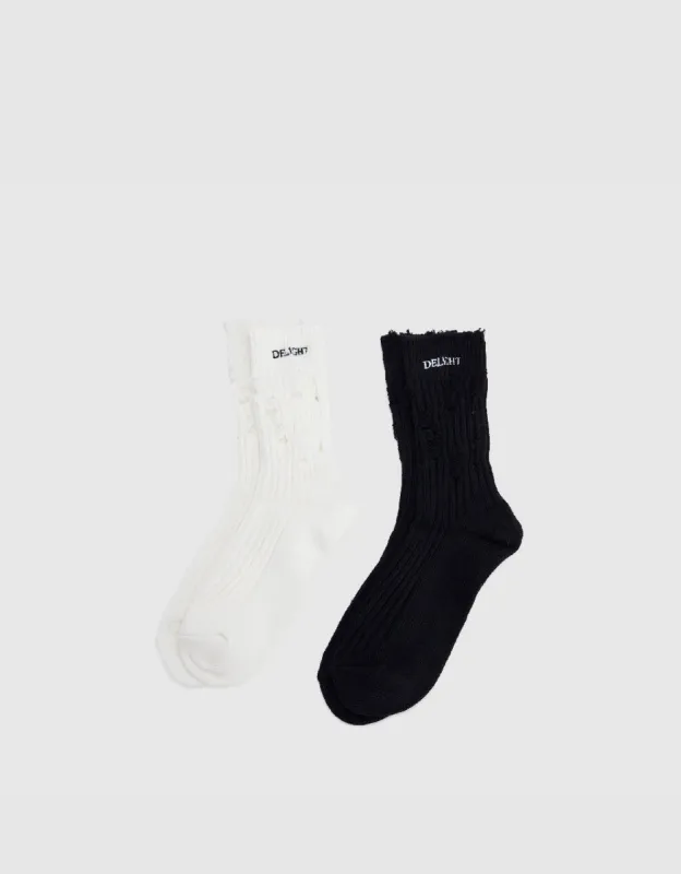 Ripped Mid-Length Socks made by Urban Revivo