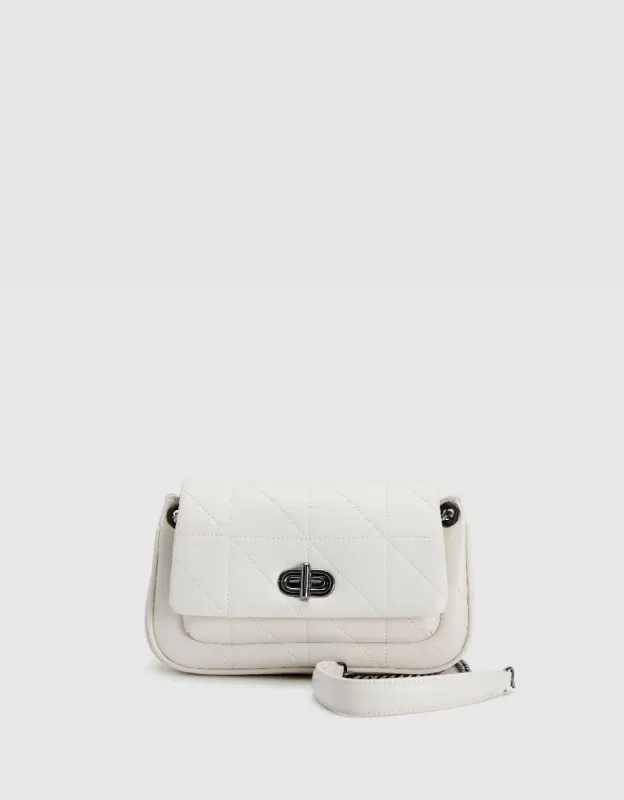 Turn Lock Vegan Leather Shoulder Bag sold by Urban Revivo