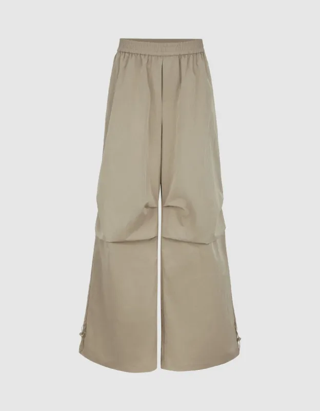 Elastic Waist Wide-Leg Pants sold by Urban Revivo
