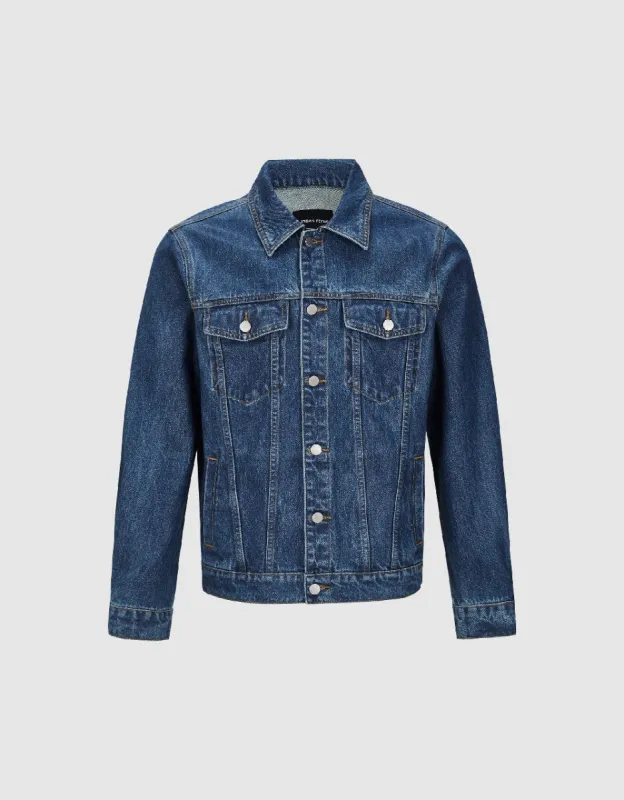 Button Up Denim Jacket sold by Urban Revivo