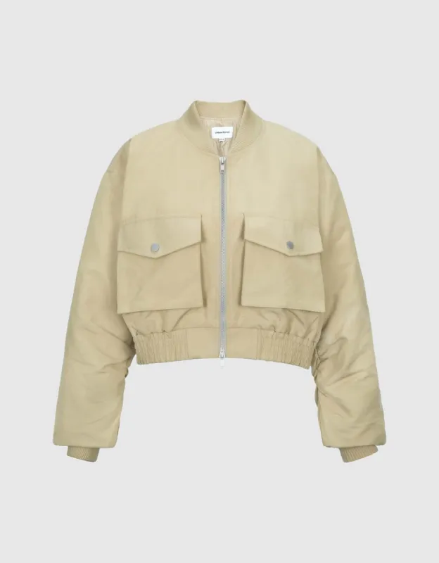 Standard Sleeve Jacket Collar Padded Coat sold by Urban Revivo