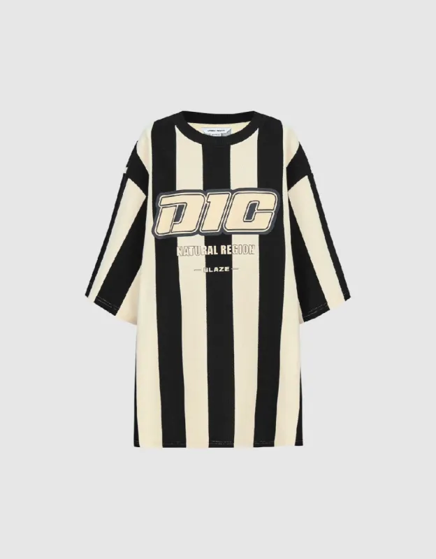 Striped Loose Polo Shirt sold by Urban Revivo