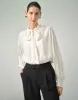 Bow Neck Overhead Shirt With Tie sold by Urban Revivo