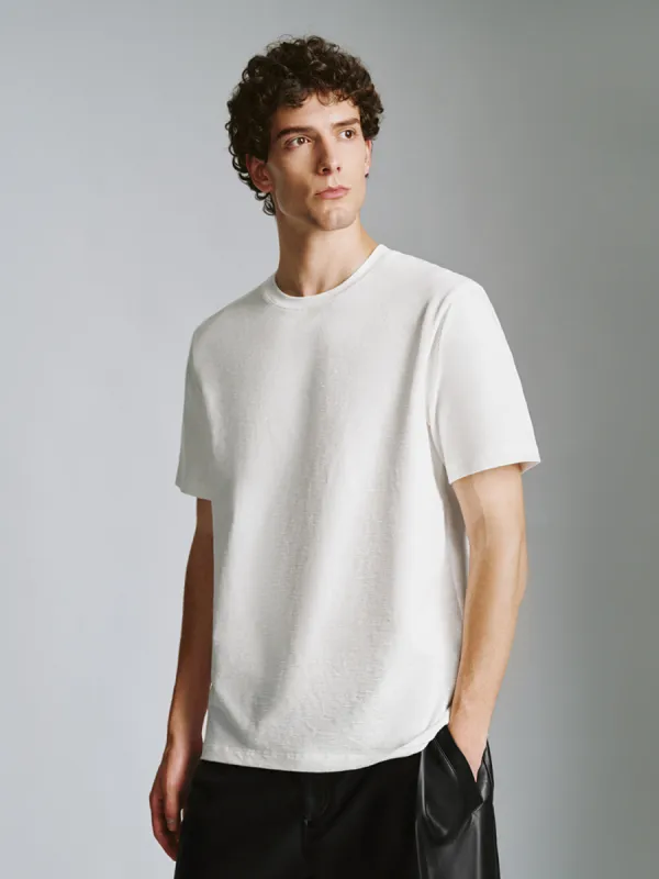 Crew Neck Straight T-Shirt sold by Urban Revivo