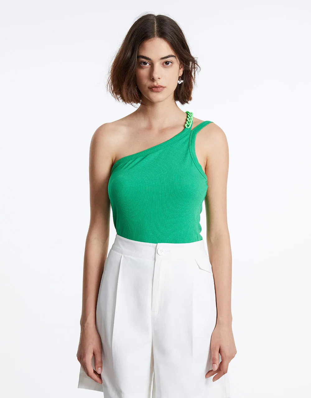 Chain Detail One Shoulder Top sold by Urban Revivo