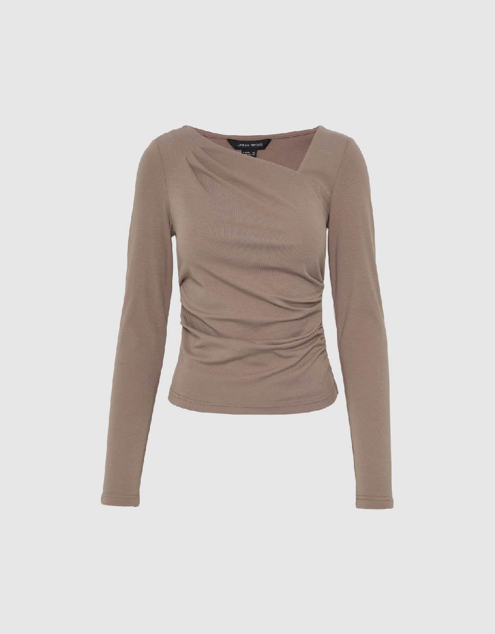 Ruched Skinny Knitted T-Shirt sold by Urban Revivo product image thumbnail 2