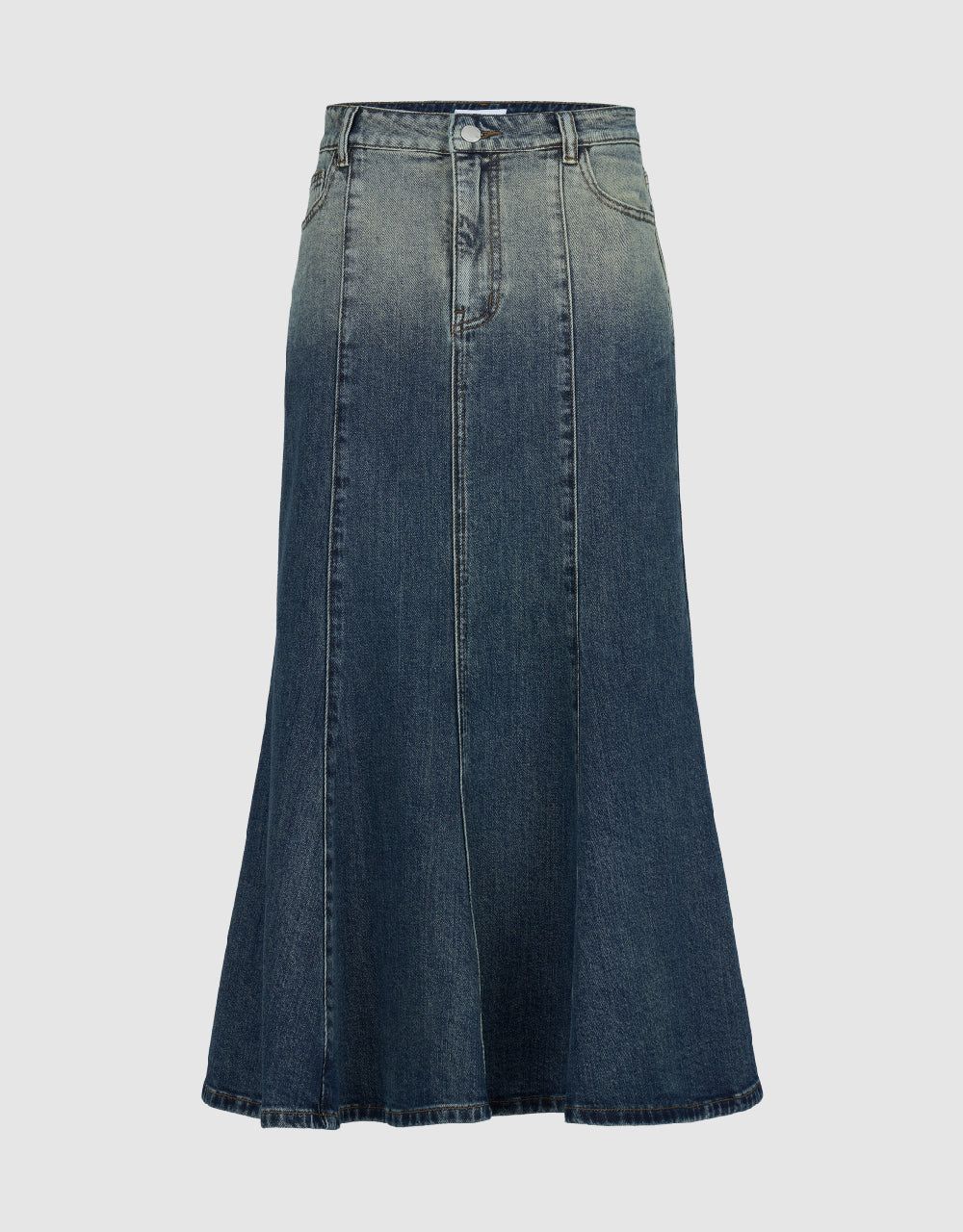 Midi Fishtail Denim Skirt sold by Urban Revivo