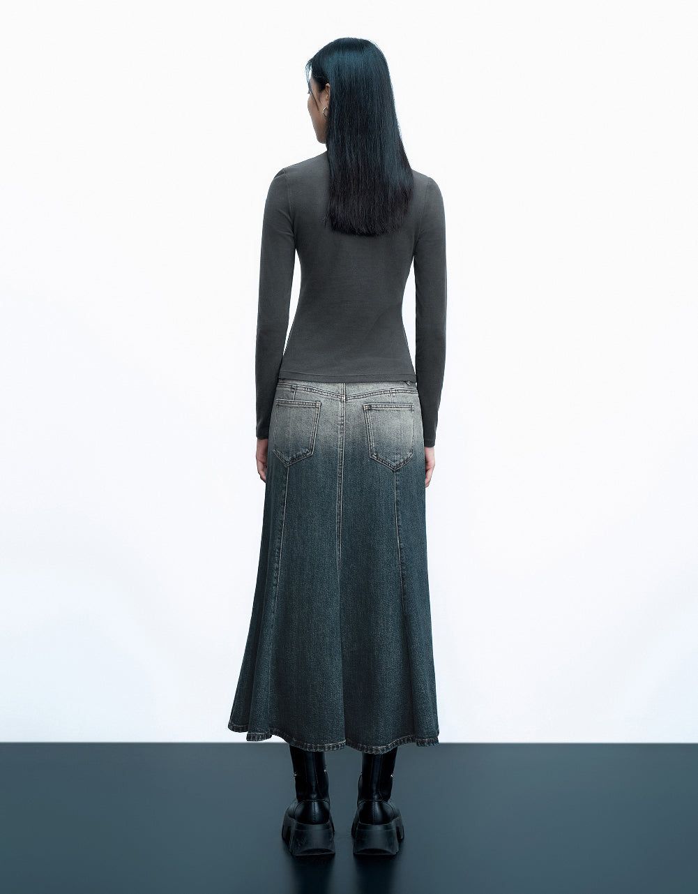 Midi Fishtail Denim Skirt sold by Urban Revivo product image thumbnail 5