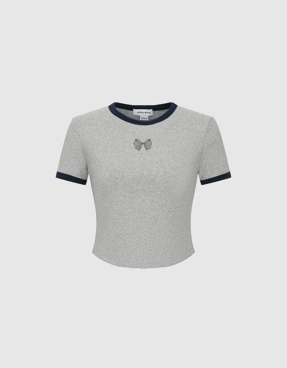 Bow Printed Crew Neck Skinny T-Shirt sold by Urban Revivo product image thumbnail 2