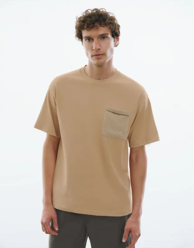 Crew Neck Straight T-Shirt sold by Urban Revivo