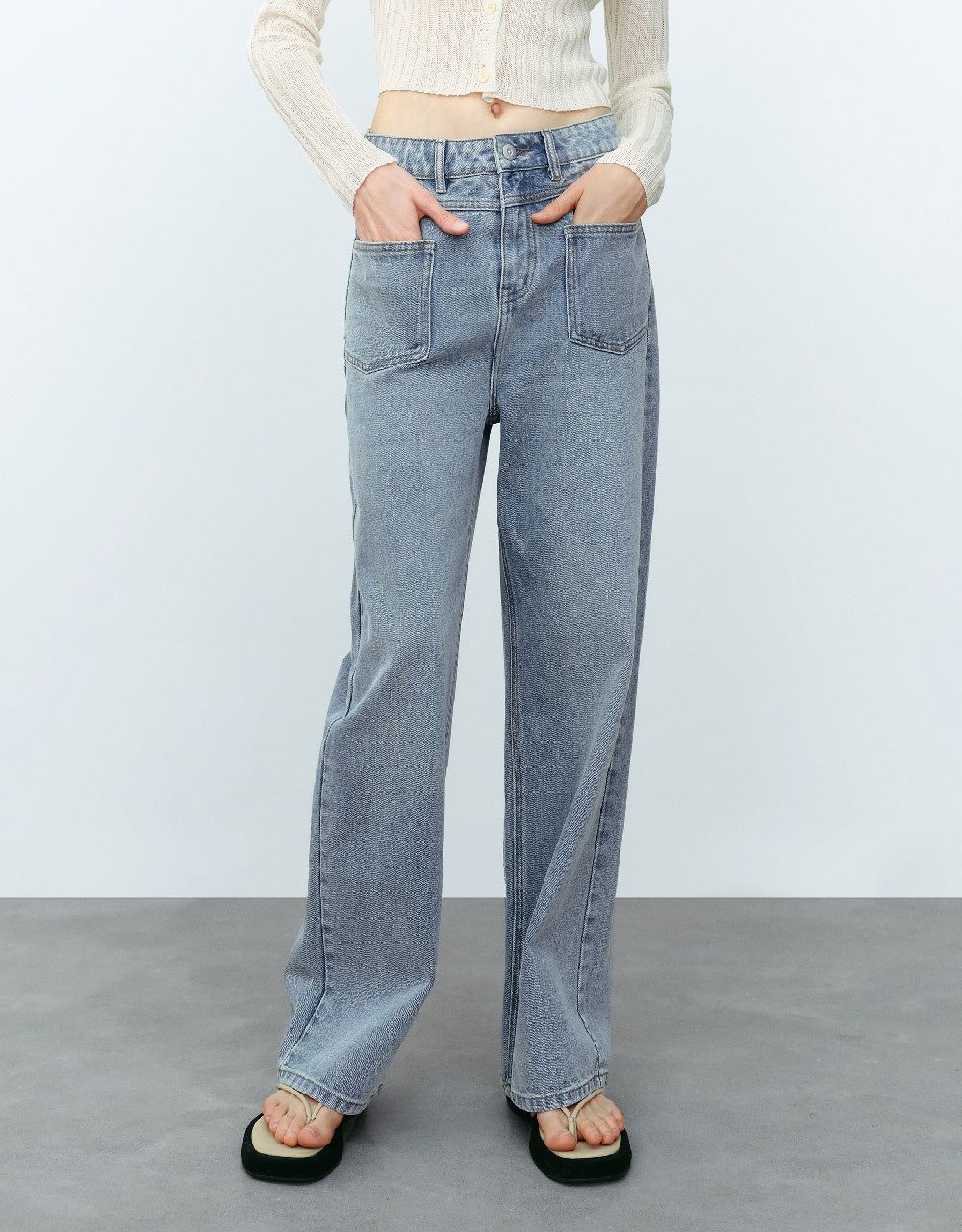 Front Pocket Straight Jeans sold by Urban Revivo product image thumbnail 2