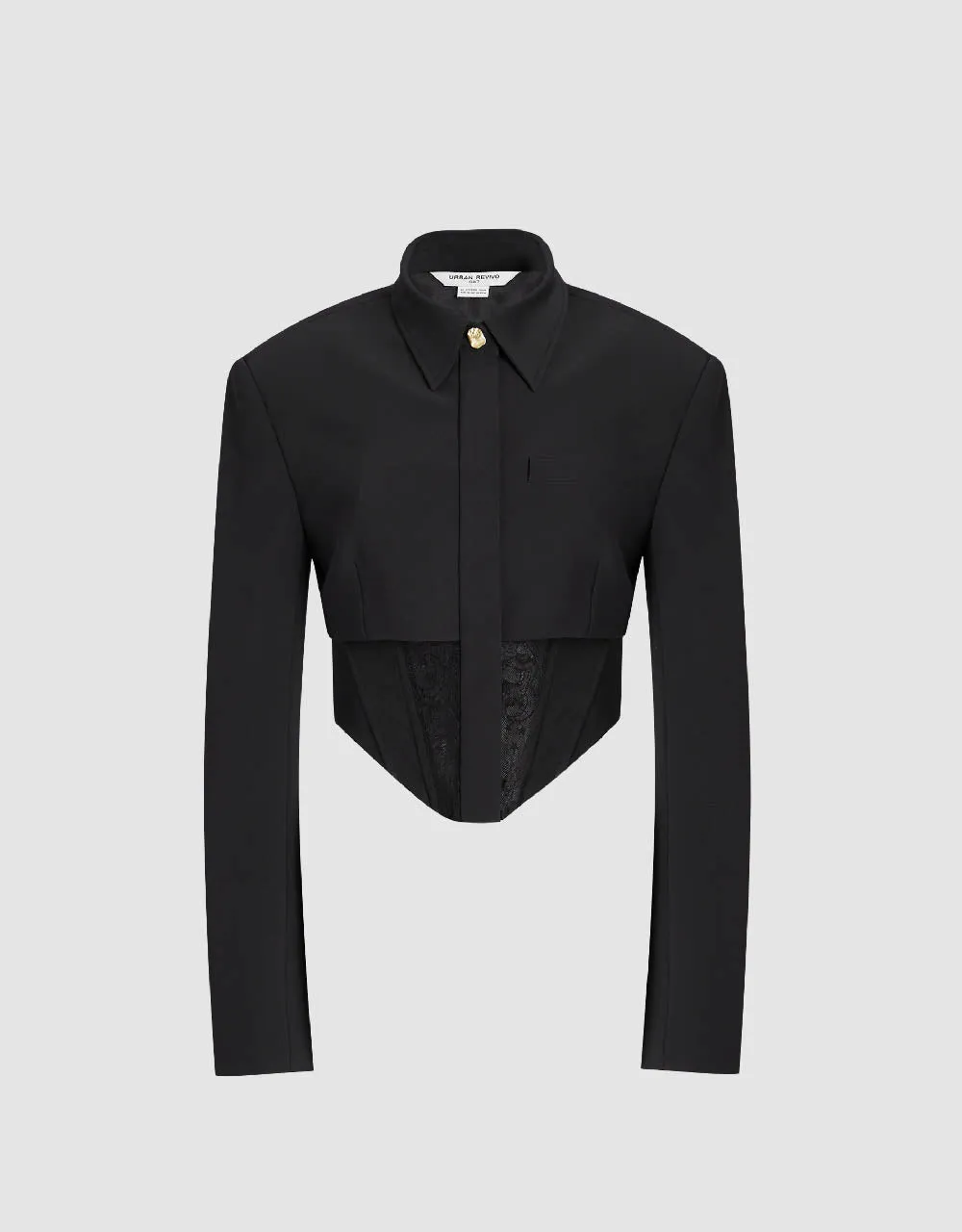 Cropped Straight Shirt sold by Urban Revivo