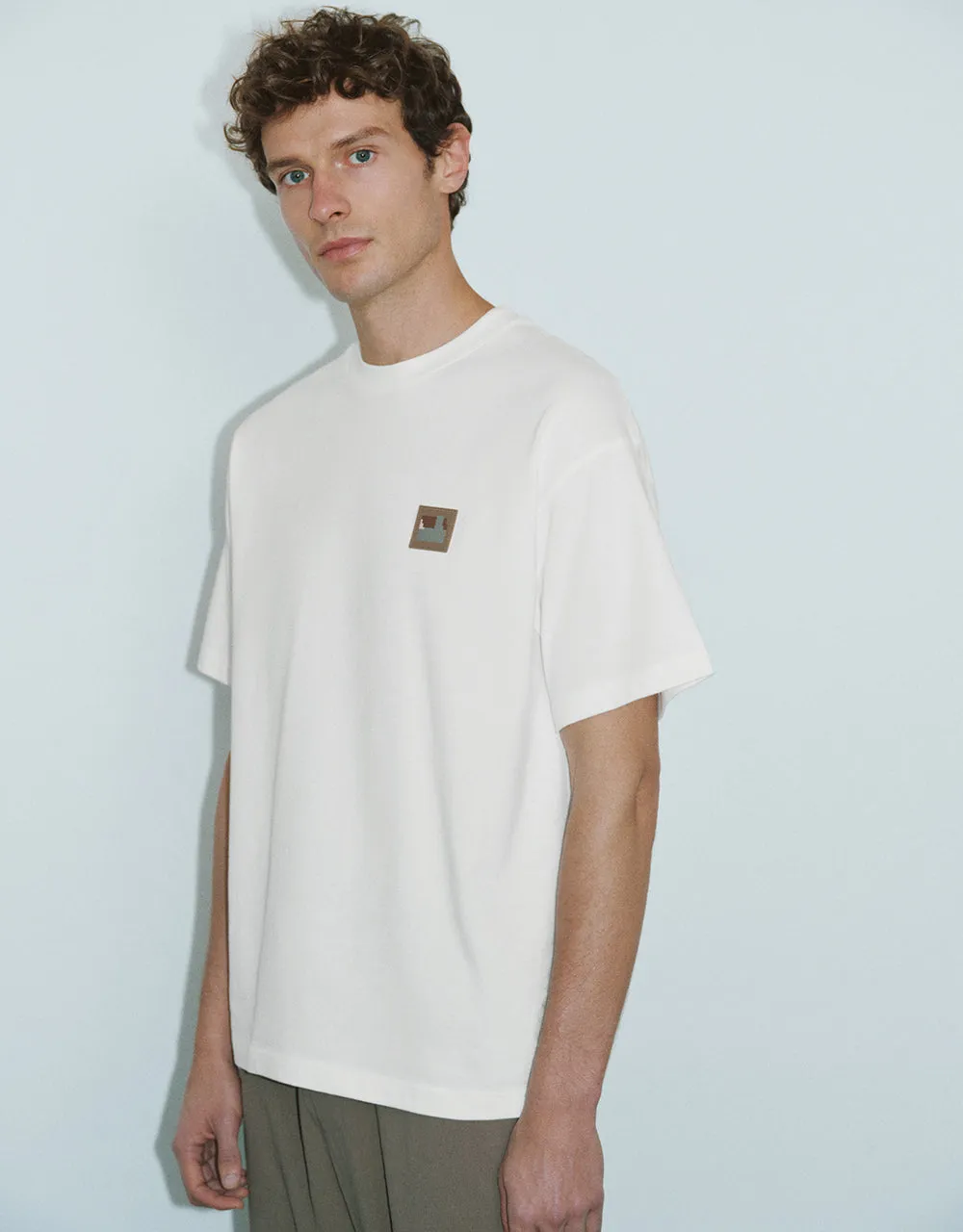 Crew Neck Loose T-Shirt sold by Urban Revivo product image thumbnail 3
