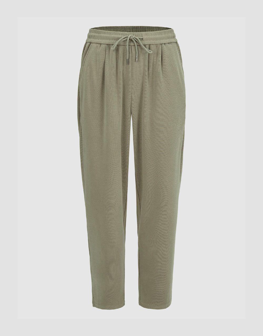 Drawstring Waist Knitted Straight Pants sold by Urban Revivo