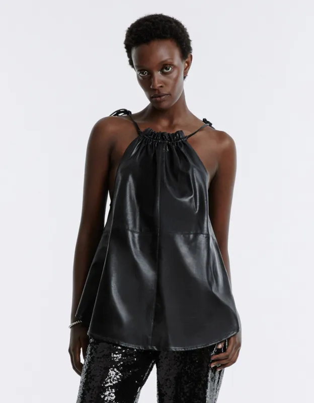 Tie Detail Halter Neck Top sold by Urban Revivo