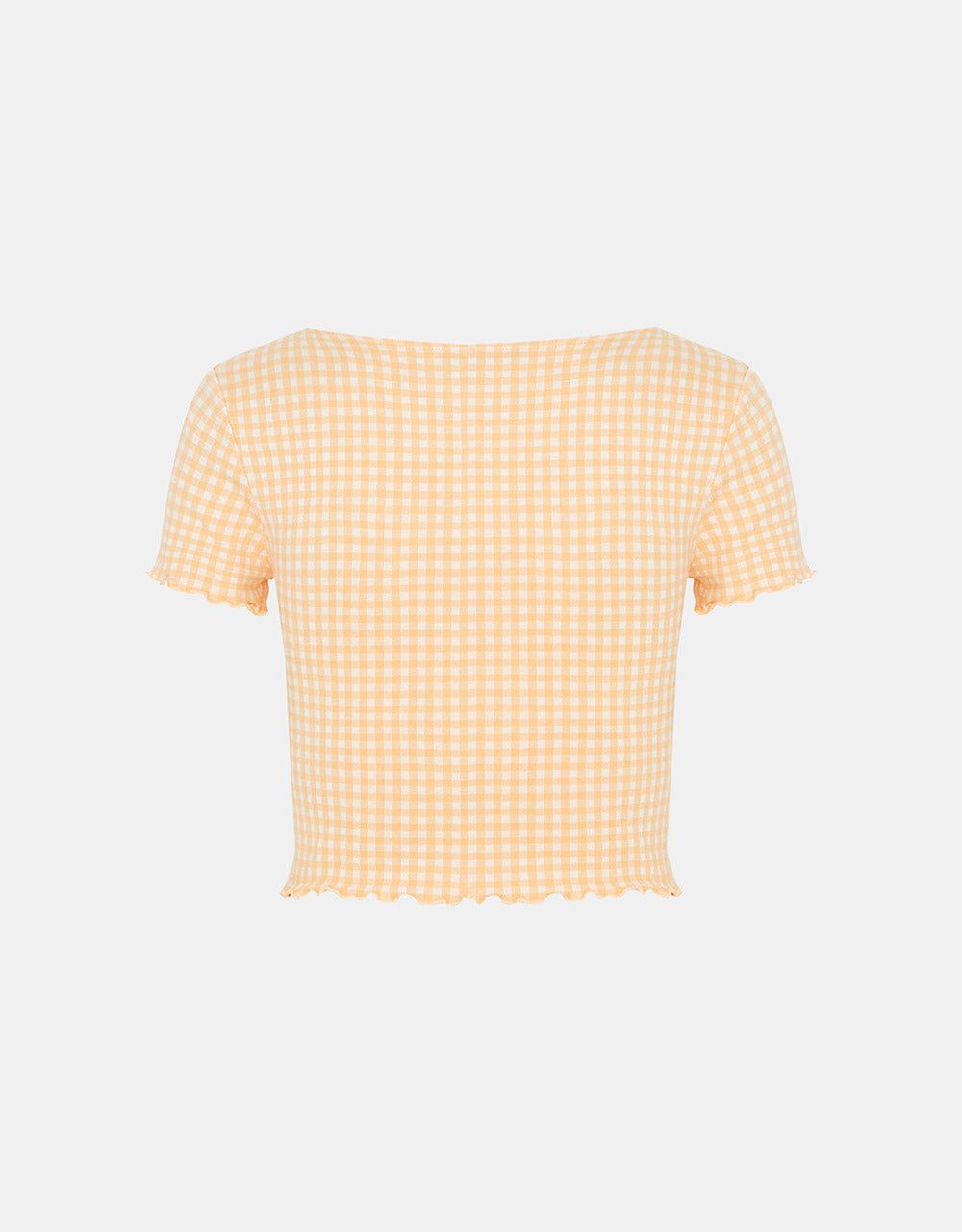 Checkered Crop T-Shirt sold by Urban Revivo product image thumbnail 4