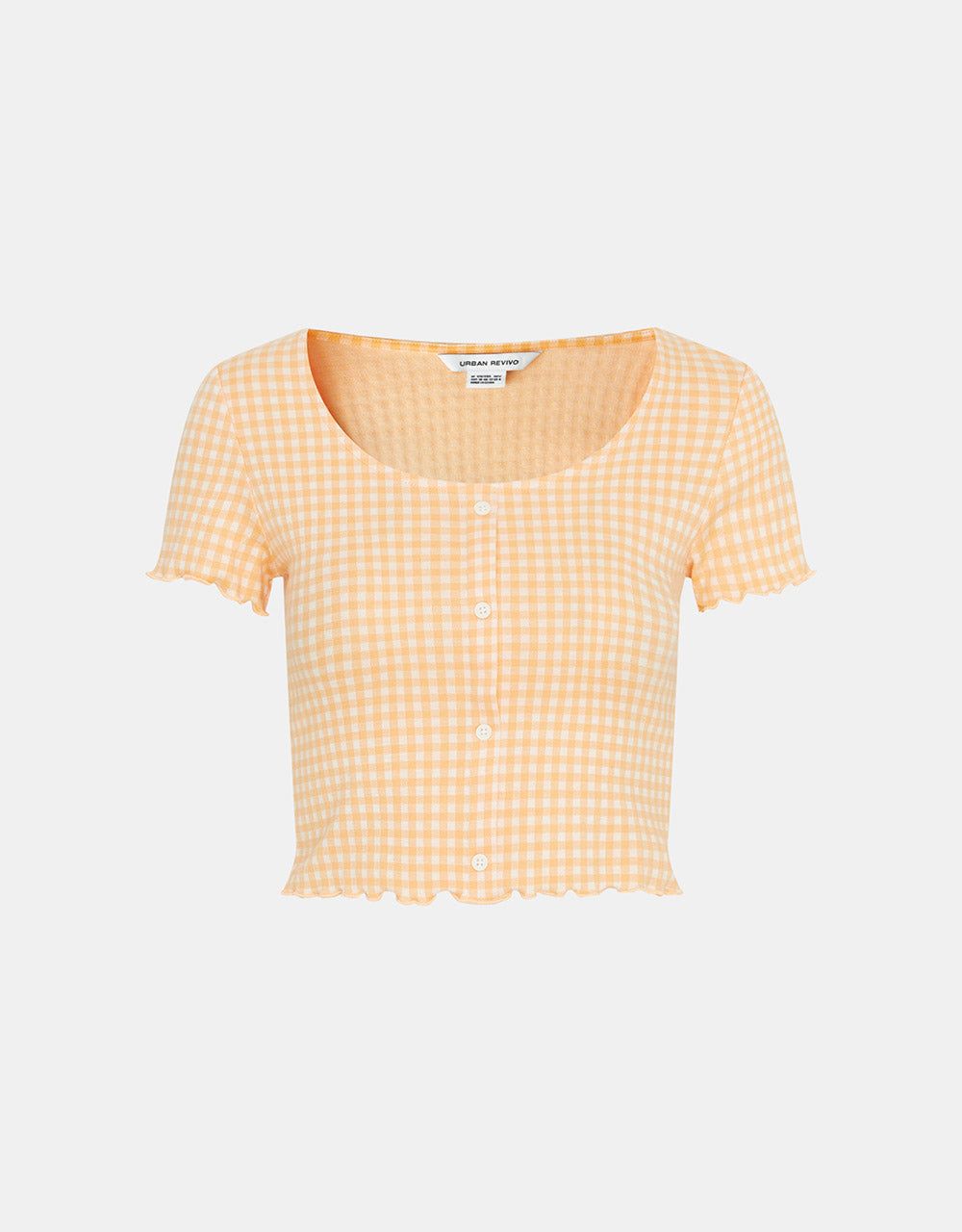 Checkered Crop T-Shirt sold by Urban Revivo