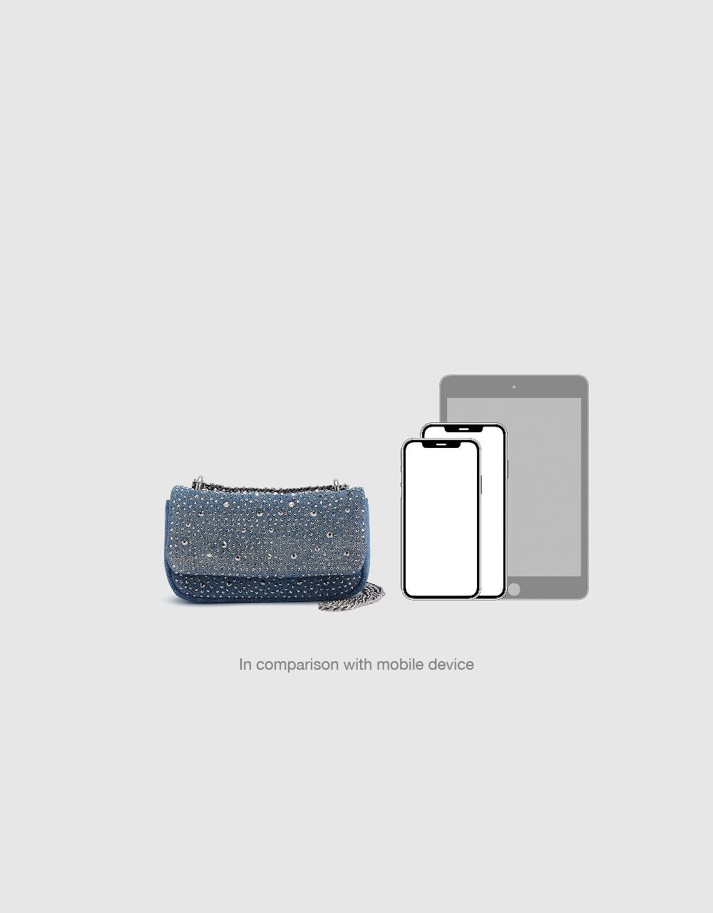 Rhinestone Décor Denim Shoulder Bag sold by Urban Revivo product image thumbnail 3