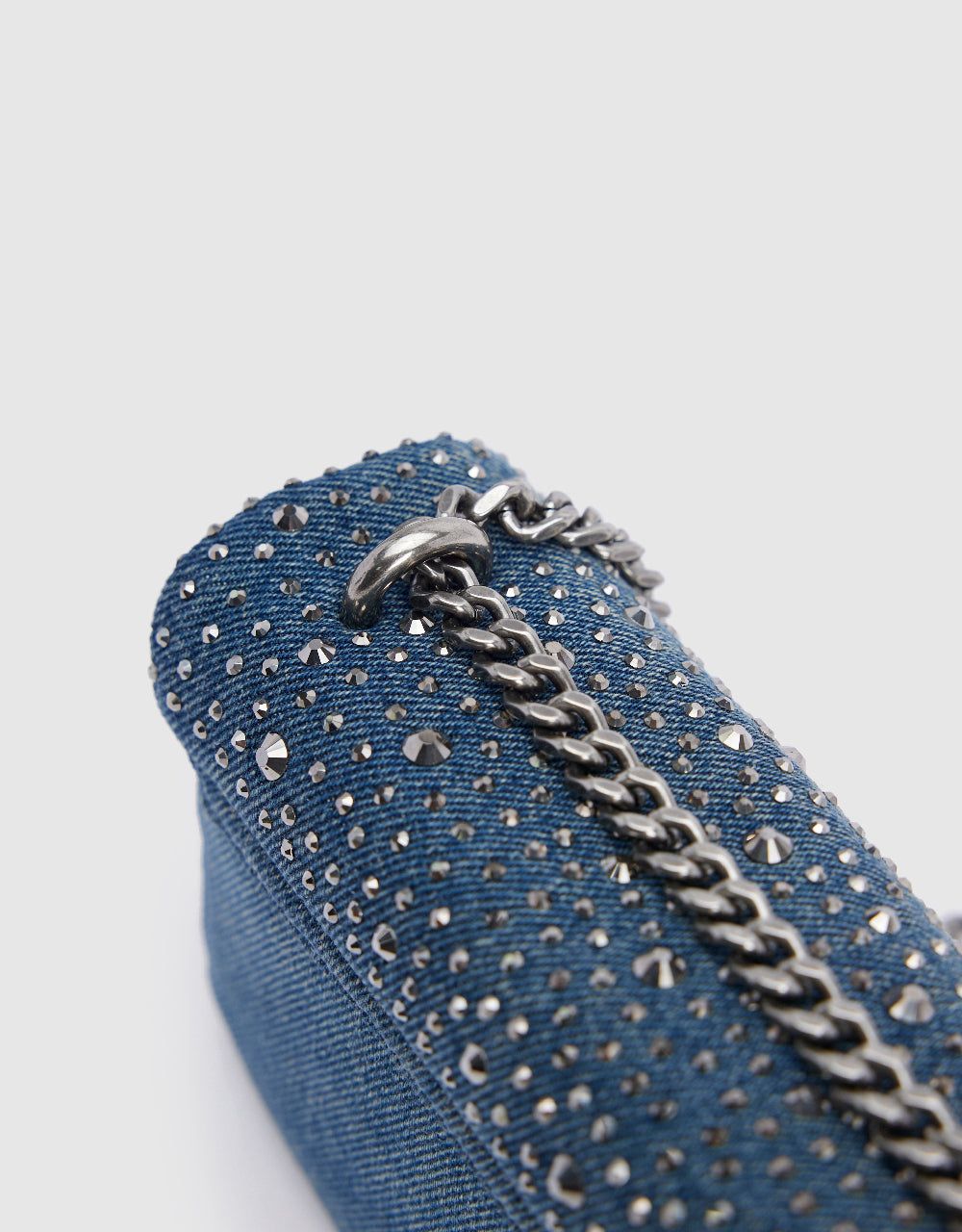 Rhinestone Décor Denim Shoulder Bag sold by Urban Revivo product image thumbnail 5
