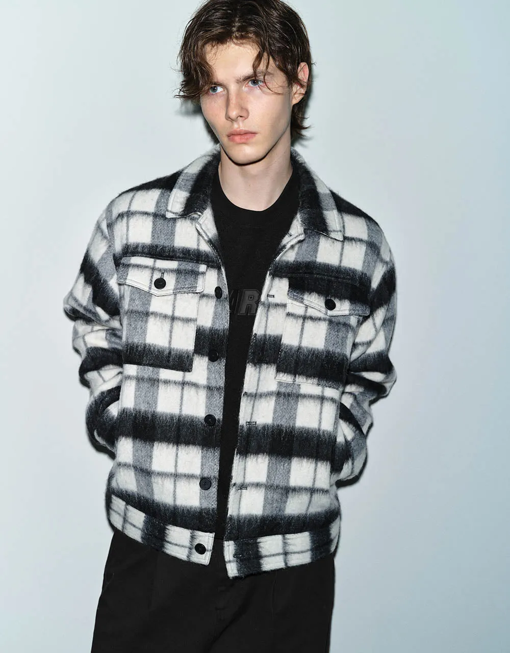 Plaid Woolen Straight Jacket sold by Urban Revivo product image thumbnail 3