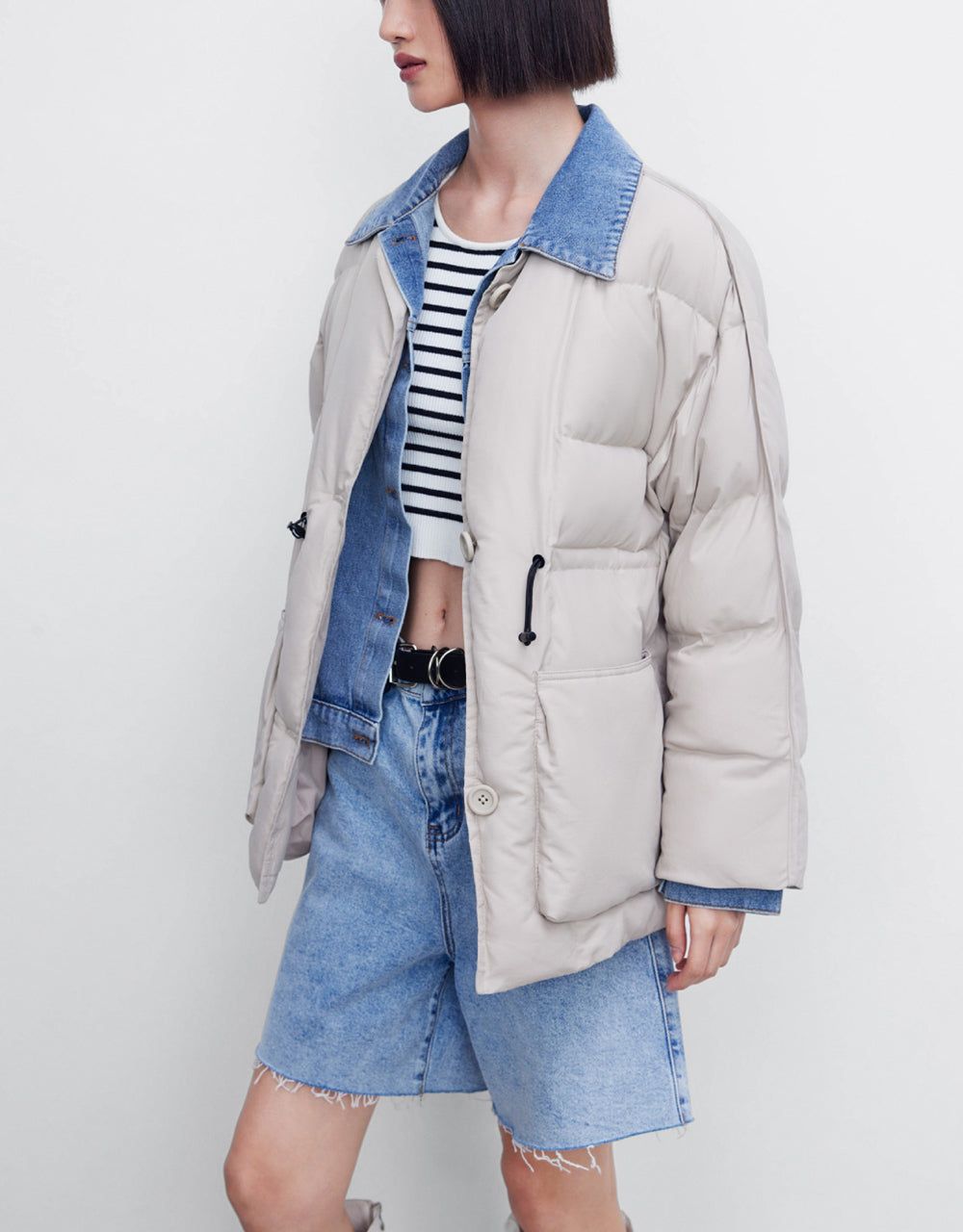 2 In 1 Shirt Collar Padded Coat sold by Urban Revivo product image thumbnail 3