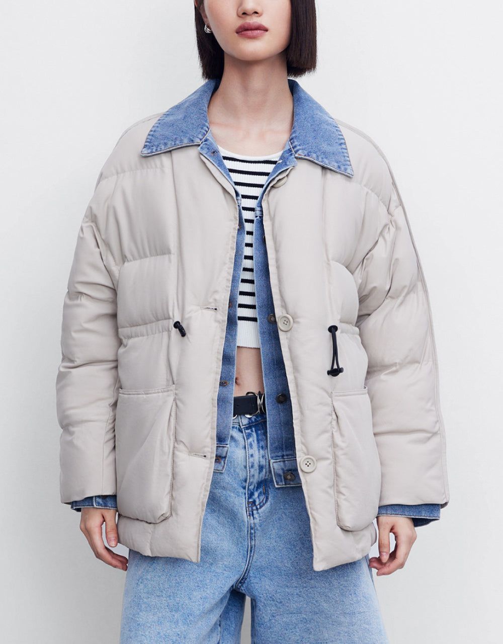 2 In 1 Shirt Collar Padded Coat sold by Urban Revivo product image thumbnail 2