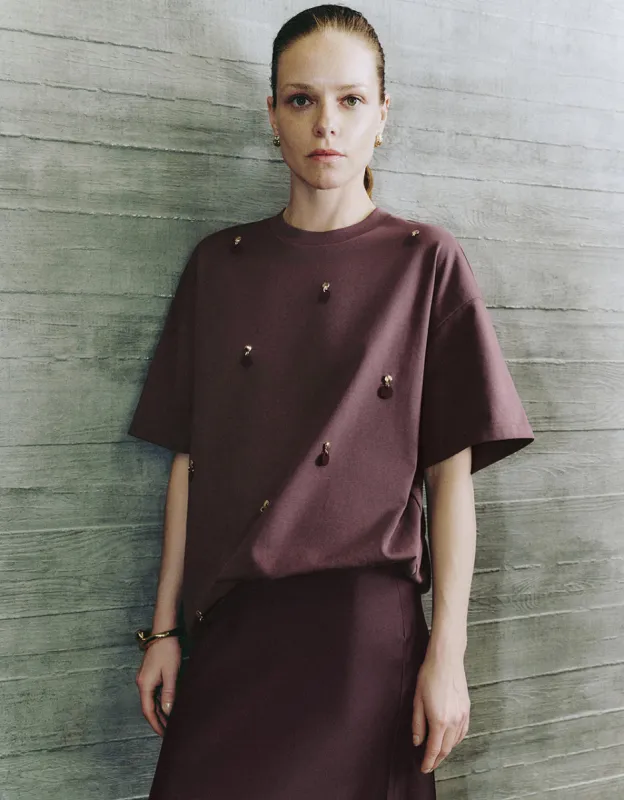 Crew Neck Knitted T-Shirt sold by Urban Revivo