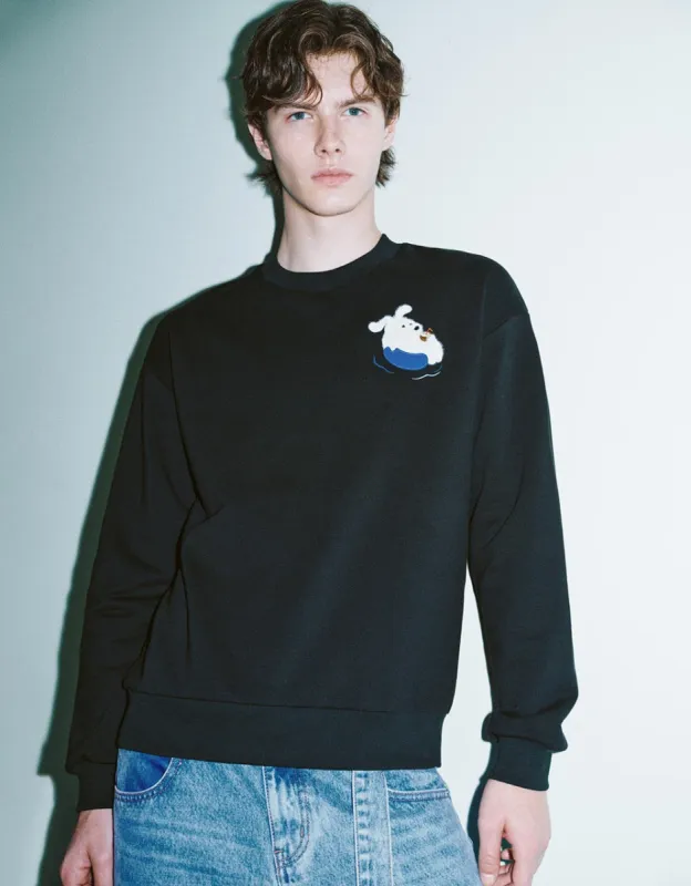 Printed Crew Neck Sweatshirt sold by Urban Revivo