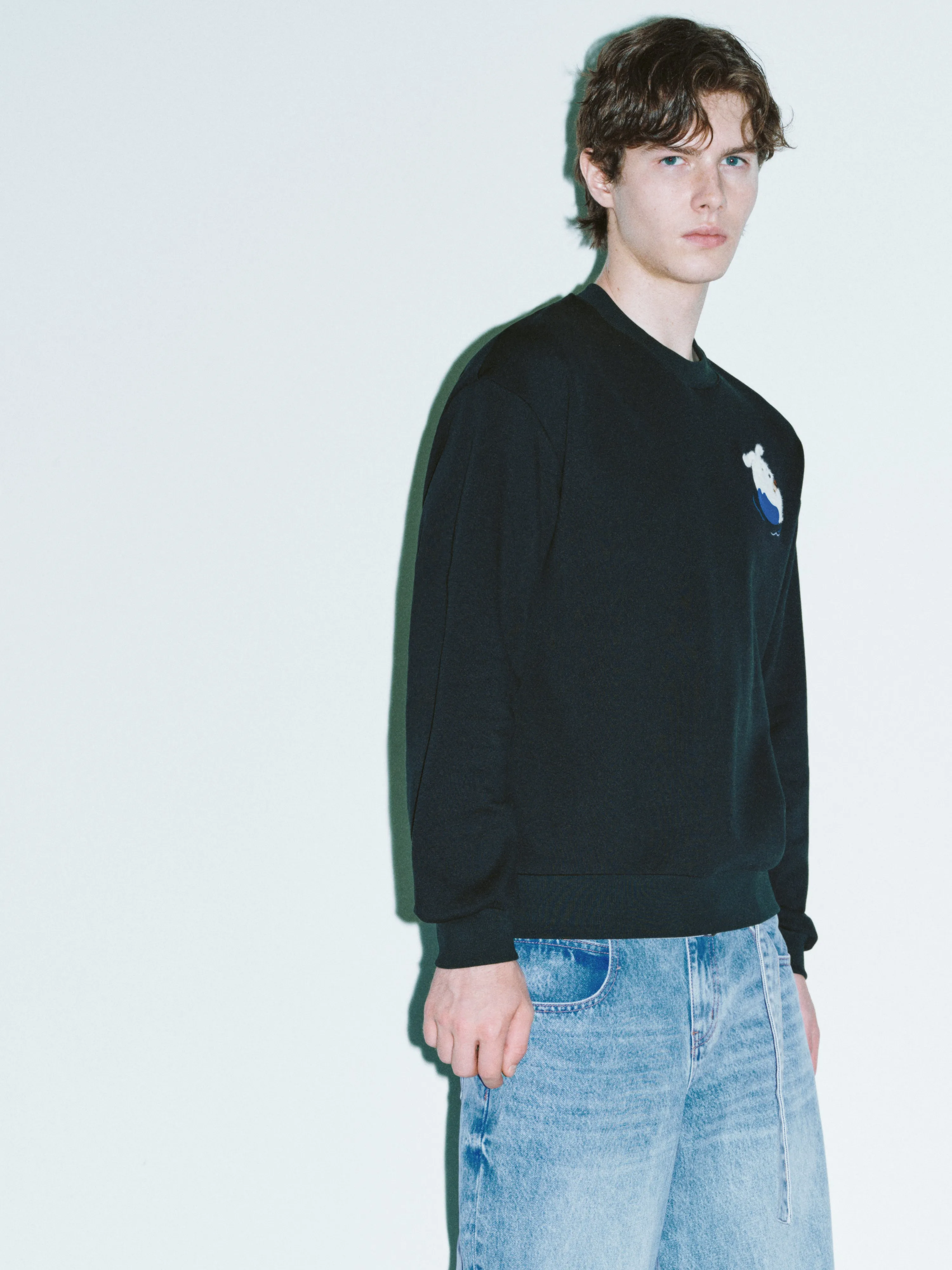 Printed Crew Neck Sweatshirt sold by Urban Revivo product image thumbnail 3