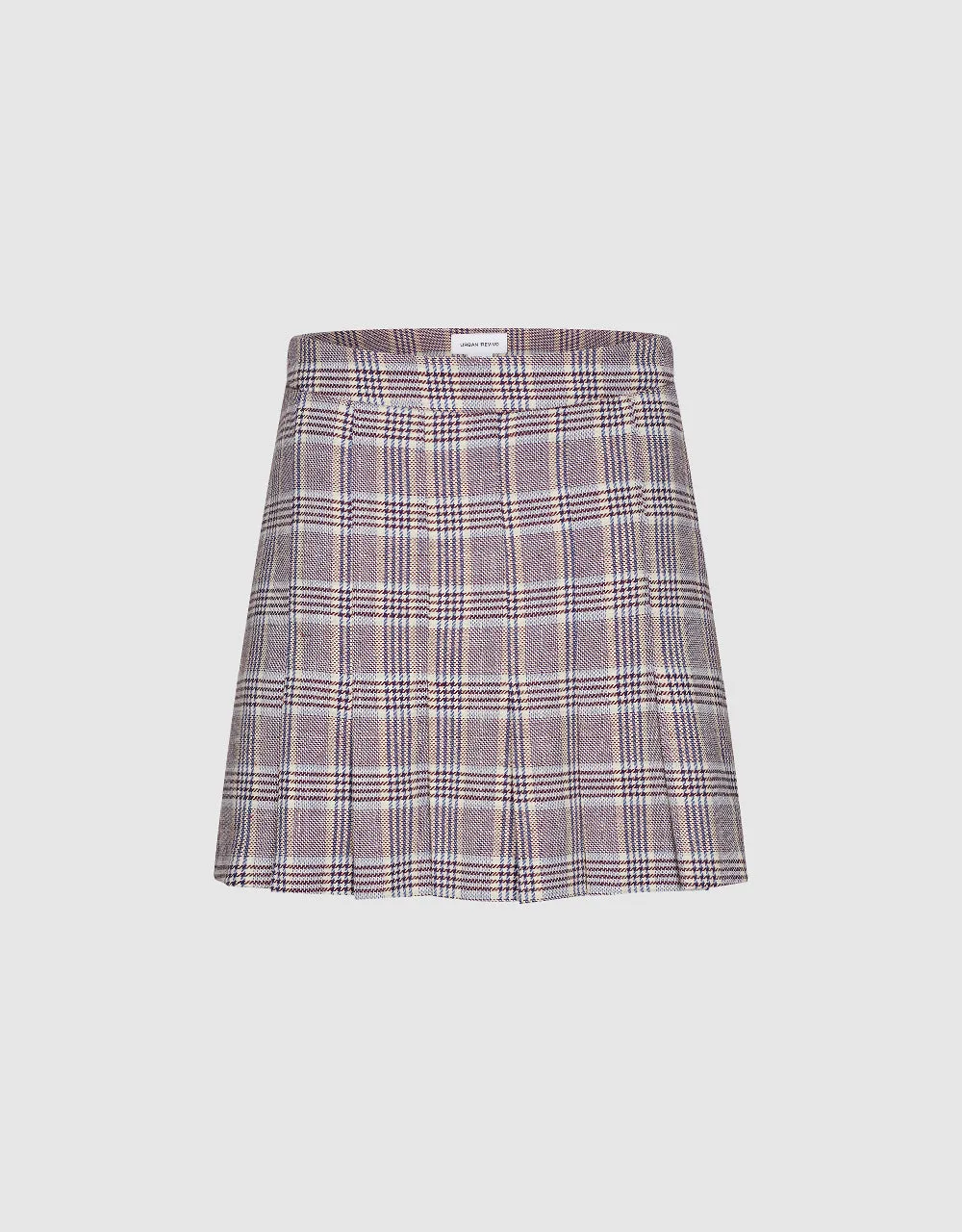 Plaid Mini A-Line Skirt sold by Urban Revivo